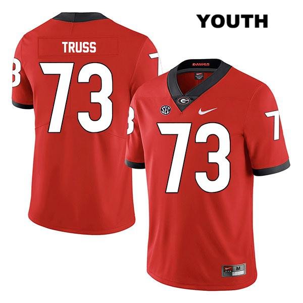 Georgia Bulldogs Youth Xavier Truss #73 NCAA Legend Authentic Red Nike Stitched College Football Jersey CFV8056LL
